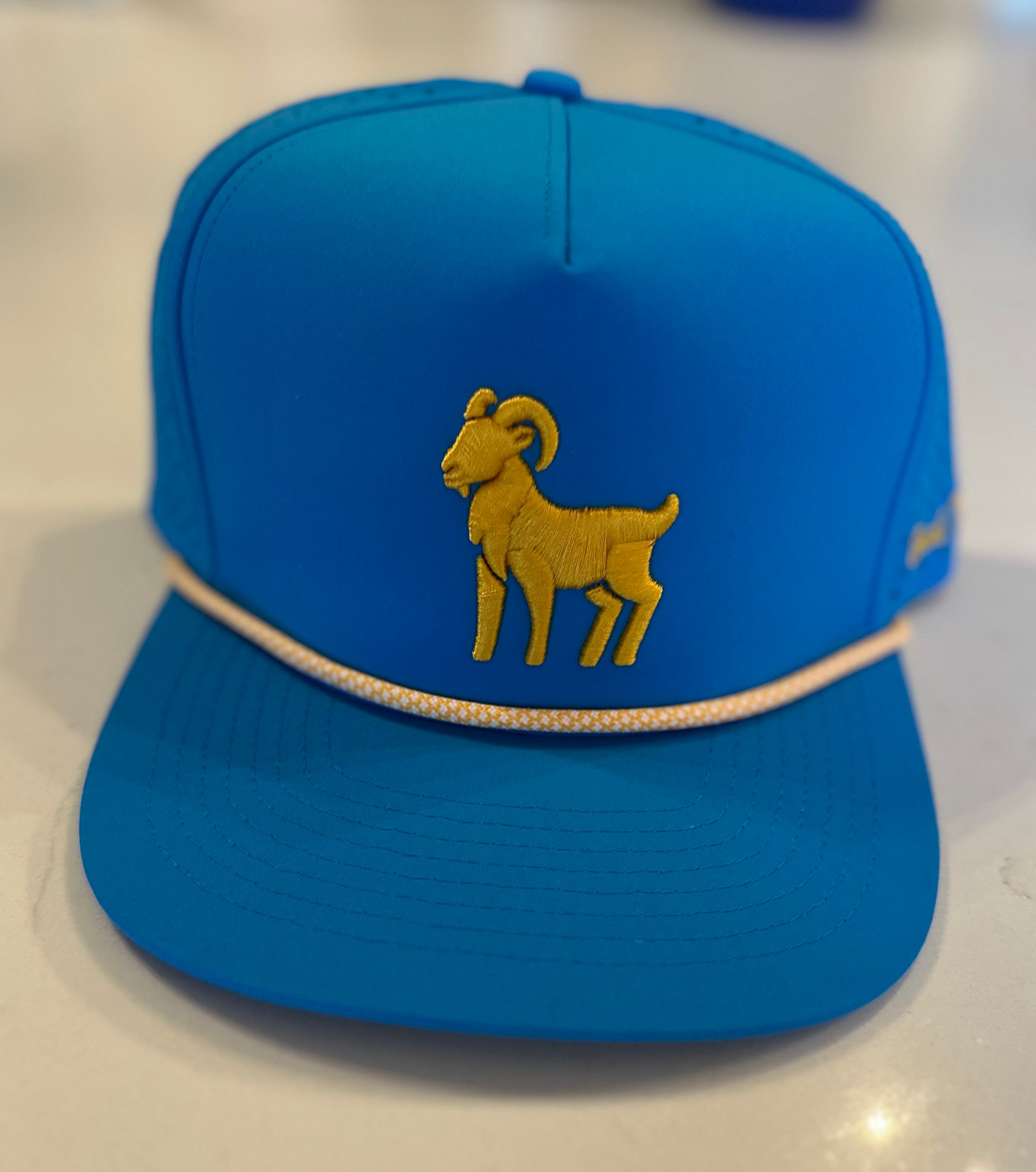 Blue and Gold rope hat